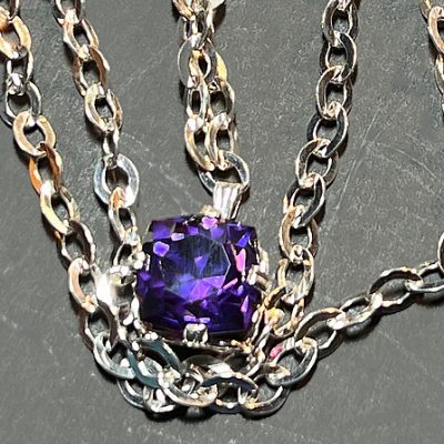 Amethyst CZ pendant