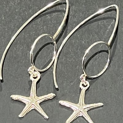 Silver Starfish Earrings