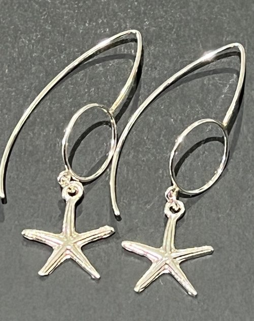 Silver Starfish Earrings