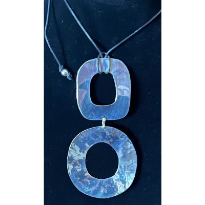 Sterling 2 figures necklace