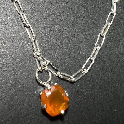 Square 8mm Oregon Fire Opal set