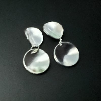 Sterling Silver Double Disc Post Earrings