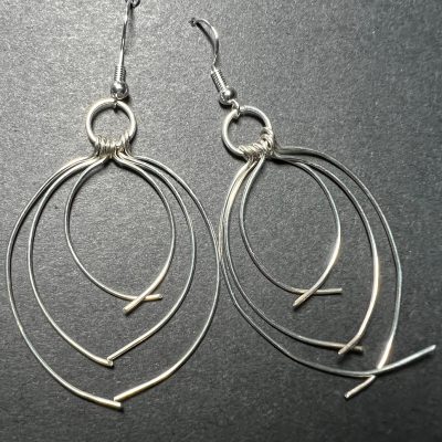 Lightweight Sterling Silver Feather Dangles