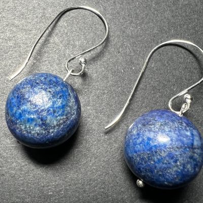 Round Lapis Lazuli Earrings