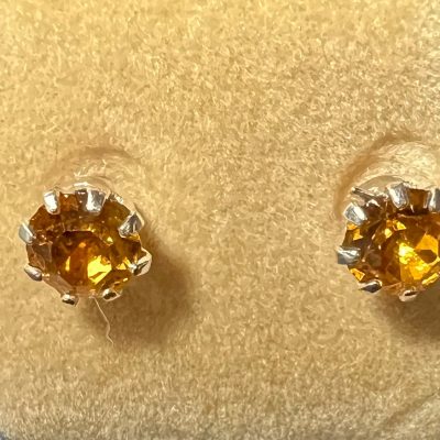 Yellow Topaz Post Earrings